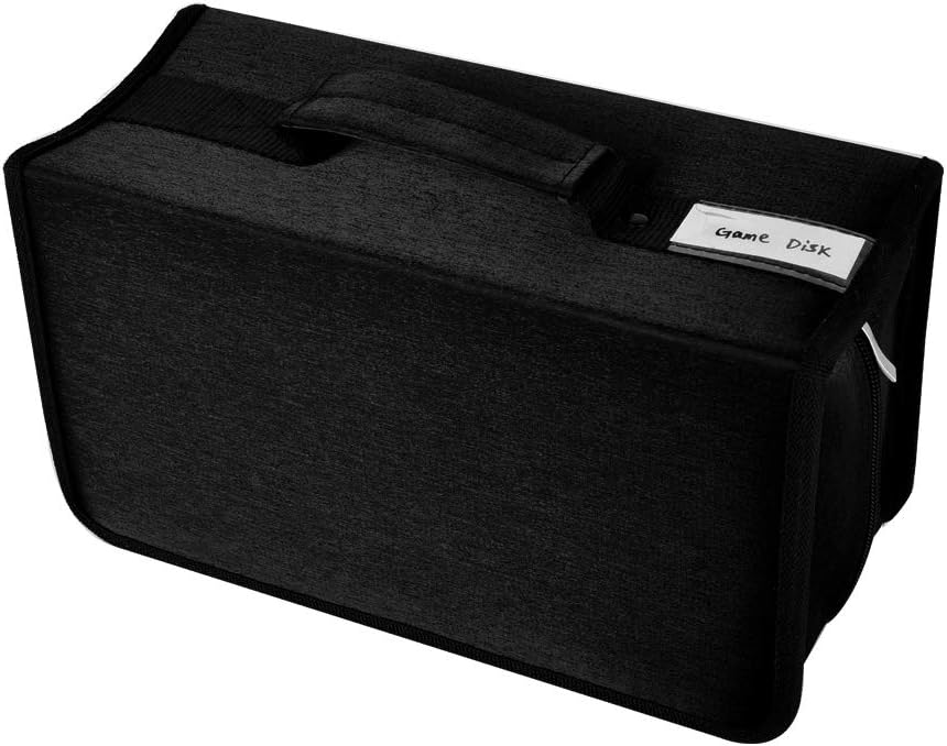 ALAVISXF CD Case, 160 Capacity Nylon CD DVD Holder Protective Zipper Portable Disc Storage Wallet Organizer for Car Travel (Black): Computers & Accessories