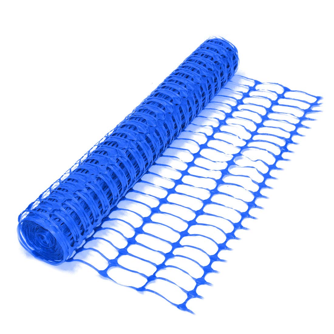 True Products B1005F 1m x 50m Blue Plastic Barrier Mesh Safety Fence 4kg Roll, Standard