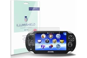 ILLUMISHIELD Matte Screen Protector Compatible with Sony Playstation PS Vita (3G)(3-Pack) Anti-Glare Shield Anti-Bubble and Anti-Fingerprint PET Film