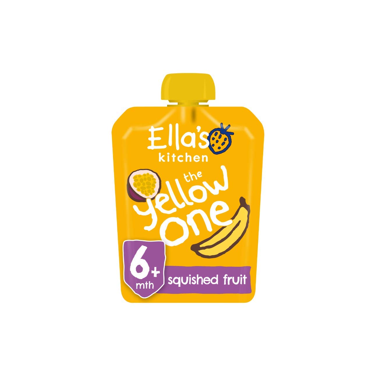 Ella's Kitchen Organic The Yellow One Smoothie, 6+ Months Baby Food, 90g Pouch (Pack of 24) — image 1