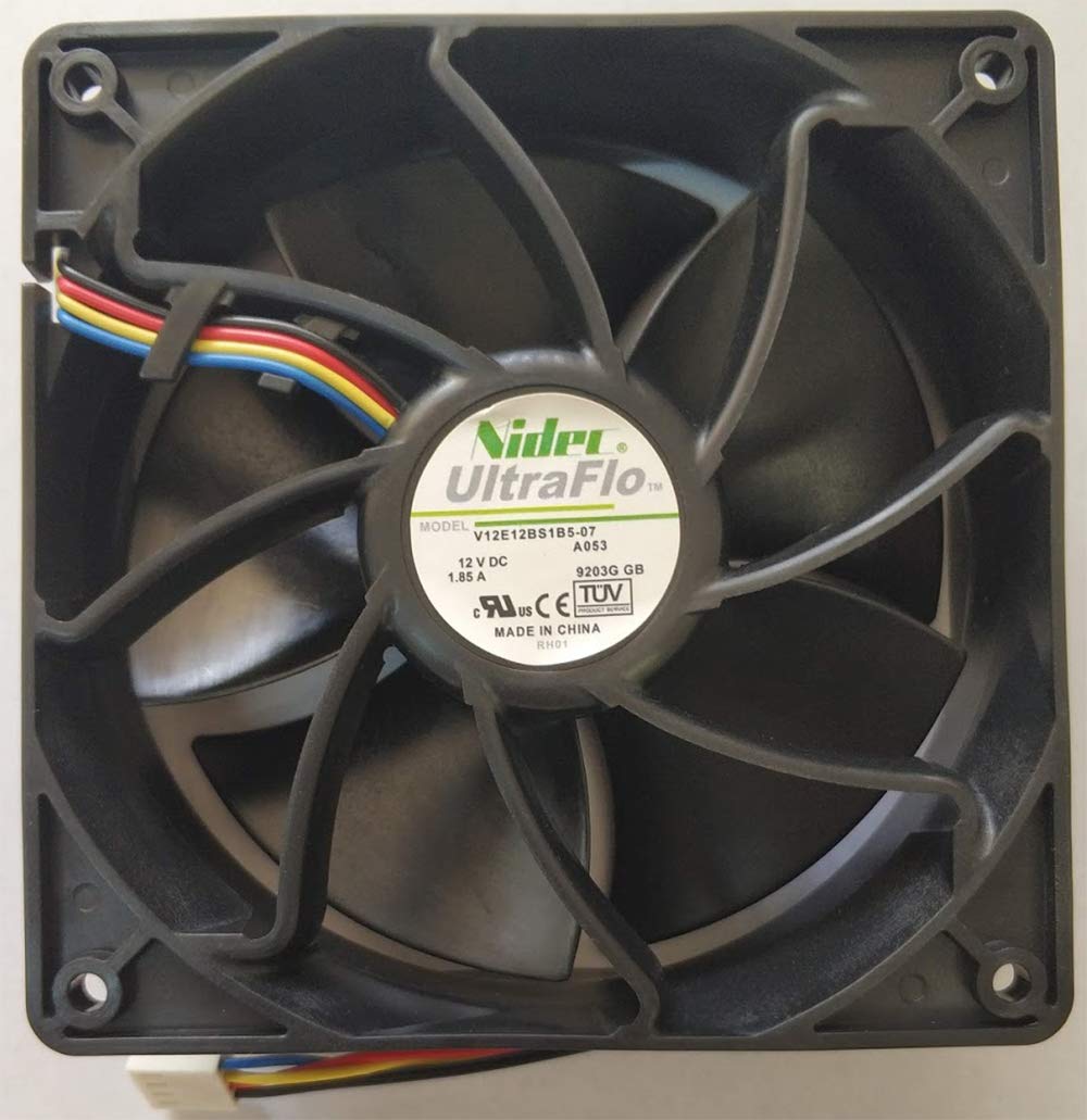 6500 RPM Fan for AntMiner DR3 L3+ S9 S9i S9J S9 SE S11 T15 S15 Z11 S17+ S17 Pro S17e DR5 D7 Z9 AsicMiner Misieren BRUSHLESS SHLF1212GHE-07, V12E12BS1B5-07