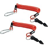 2pcs Trailer Breakaway Cable, 6FT High Rebound Spring Trailer Emergency Brake Cable with Trailer Breakaway Pin for RV