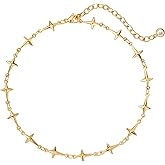 LADYGD Gold Anklet for Women 14K Gold Plated Trendy Dainty Link Chain Ankle Bracelets Adjustable Anklets Handmade Simple Gold Jewelry Gifts