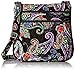 Vera Bradley Women's Cotton Triple Zip Hipster Crossbody Purse, Kiev Paisley, One Size