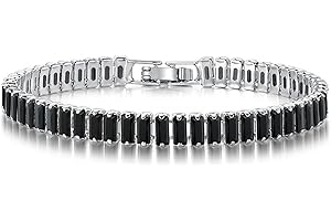 IVY TAILI Tennis Bracelets for Women Trendy 14K White Gold Plated Birthstone Tennis Bracelet Sparkly Cubic Zirconia Bracelet Diamond Bracelet Mothers Day Gifts Birthstone Jewelry for Women