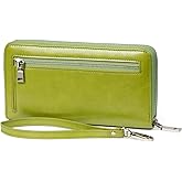 JEEBURYEE Wallets for Women RFID Blocking Leather Zip Around Wristlet Clutch Travel Purse