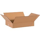 BOX USA Shipping Boxes Flat 16"L x 12"W x 3"H 25-Pack - Corrugated Cardboard Box for Moving, Mailing, Packing, Packaging and Storage