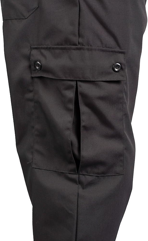 Black Cargo Style Chef Pant: Clothing