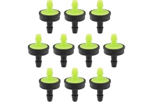 uxcell Pressure Compensating Dripper 8GPH 30L/H Emitter for Garden Lawn Drip Irrigation with Barbed Hose Connector Plastic Green 20pcs