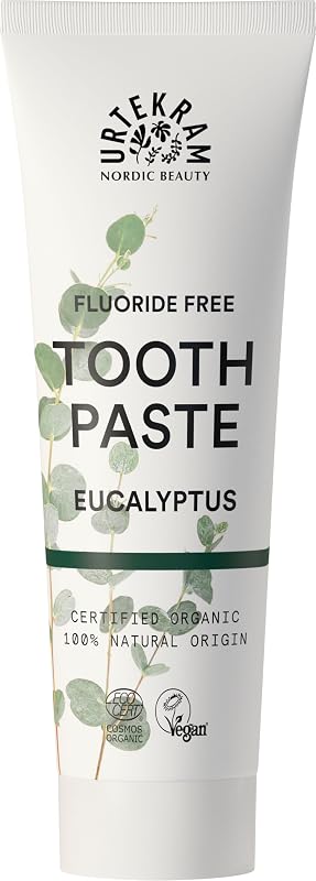 Eukalyptus Zahnpasta für die Zahnfleischgesundheit – Reduziert Plaque mit fluoridfreier Zahnpasta – Bio veganer natürlicher Herkunft – Urtekram Dental, 75 ml (1er Pack)