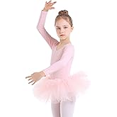 danswan Ballet Tutu Leotards Toddler Girls Short Sleeve with Glitter Skirt Dance Ballerina Outfit