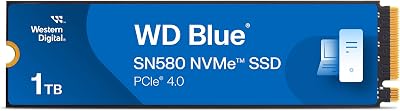Western Digital WD Blue SN580 1TB NVMe M.2 2280 PCIe Gen3 4150 MB/s