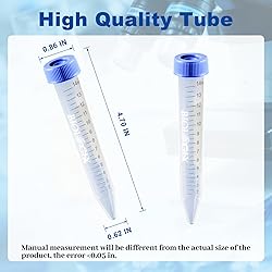 CryoKing 15ml Conical Centrifuge Tubes, 300Pcs