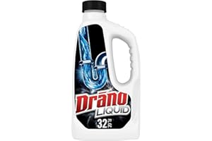 Drano Liquid Drain Clog Remover and Cleaner for Shower or Sink Drains, Unclogs and Removes Hair, Soap Scum, Bloackages, 32 oz