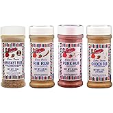 Bolner's Fiesta Extra Fancy Meat Rub 4 Flavor Variety Bundle: (1) Brisket Rub, (1) Rib Rub, (1) Chicken Rub, and (1) Pork Rub, 4.5-7 Oz. Ea.