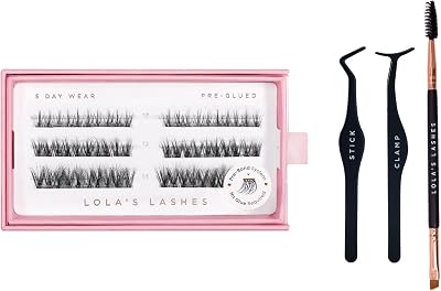 Lola's Lashes Soft Definition 3 Row Starter Kit Pre-glued Lashes 10-14mm