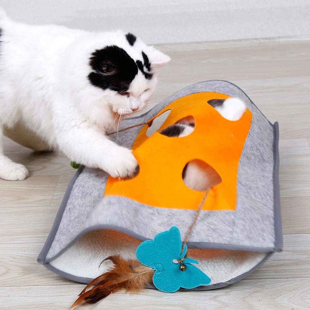 Cat Sleeping Bag Cat Play Mat, Cat Activity Play Mat Cozy Cat Bed