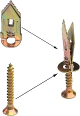DDHOMIN 45 Sets Drywall Plasterboard Wall Anchors Plugs Screws Carbon Steel Zinc view 2