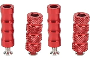2 Pair CNC Motorcycle Knurled Shifter Peg Anti-Skid Gear Shift Brake Lever Foot Pegs Pedal 6mm Hole Front Footrests for Mount