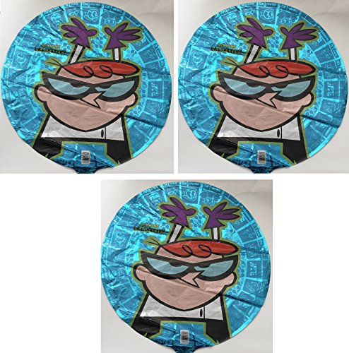 18" Dexters Laboratory Foil Mylar Balloons (3 ct)