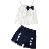 KIDLAGA Toddler Baby Girls Clothes Summer Outfits Fruit Print Bow Camisole Top and Casual Shorts 2-piece Summer Clothing Set