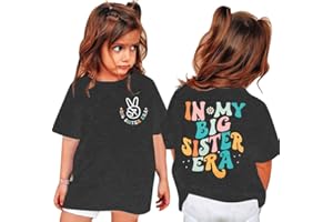 DUTUT Big Sister Shirt Toddler in My Big Sister Era Tees Shirt Concert Letter Print T Shirt Retro Girls Short Sleeve Tops