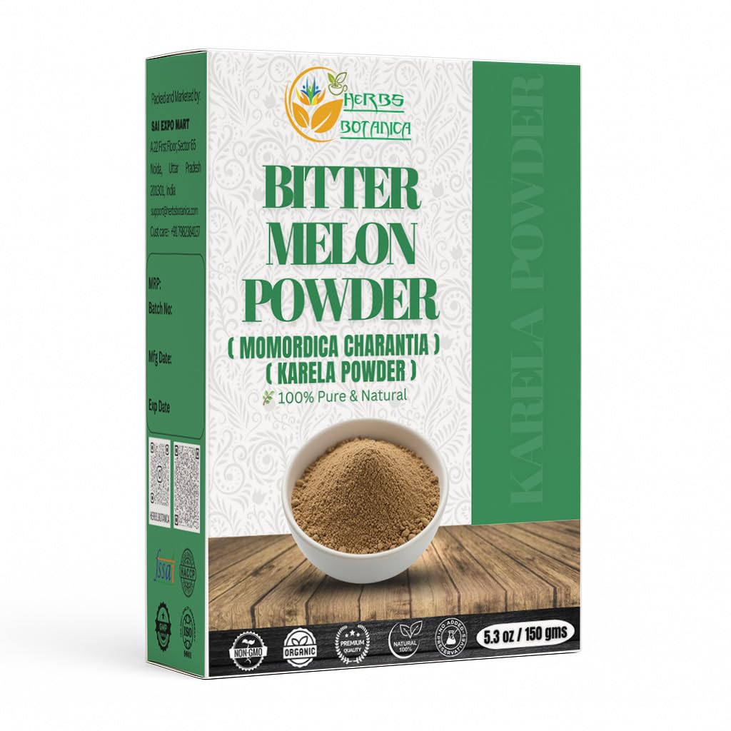 Herbs Botanica Bitter Melon Powder, Karela Powder 150 GMS