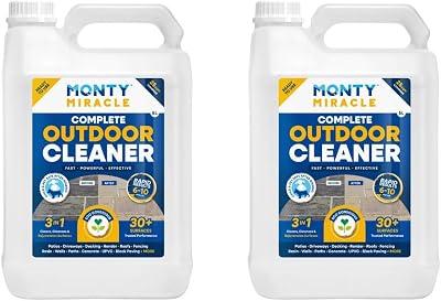 Monty Miracle Outdoor Cleaner 5 Litre - 2 pack, Covers 25m2, No Pressure Washer