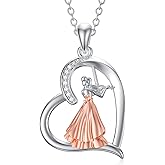 MISTBEE Violinist Necklace Sterling Silver Music Crystal Jewelry Saxophone Cello Violin Piano Flute Music Note Necklace Music Gifts for Women Girl Daughter