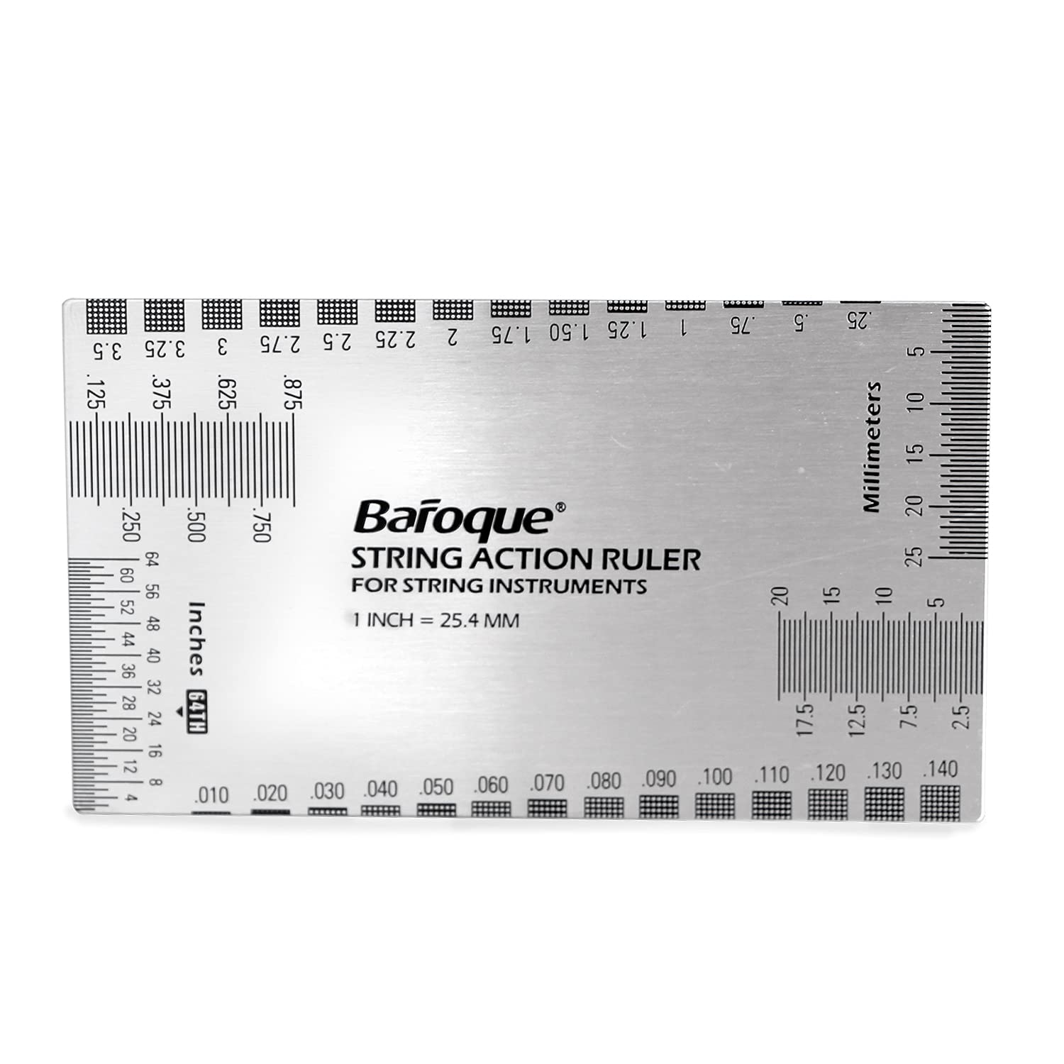 String Action Ruler Gauge Tool Guitar Ruler for Electric Bass Acoustic Guitar Mandolin Banjo