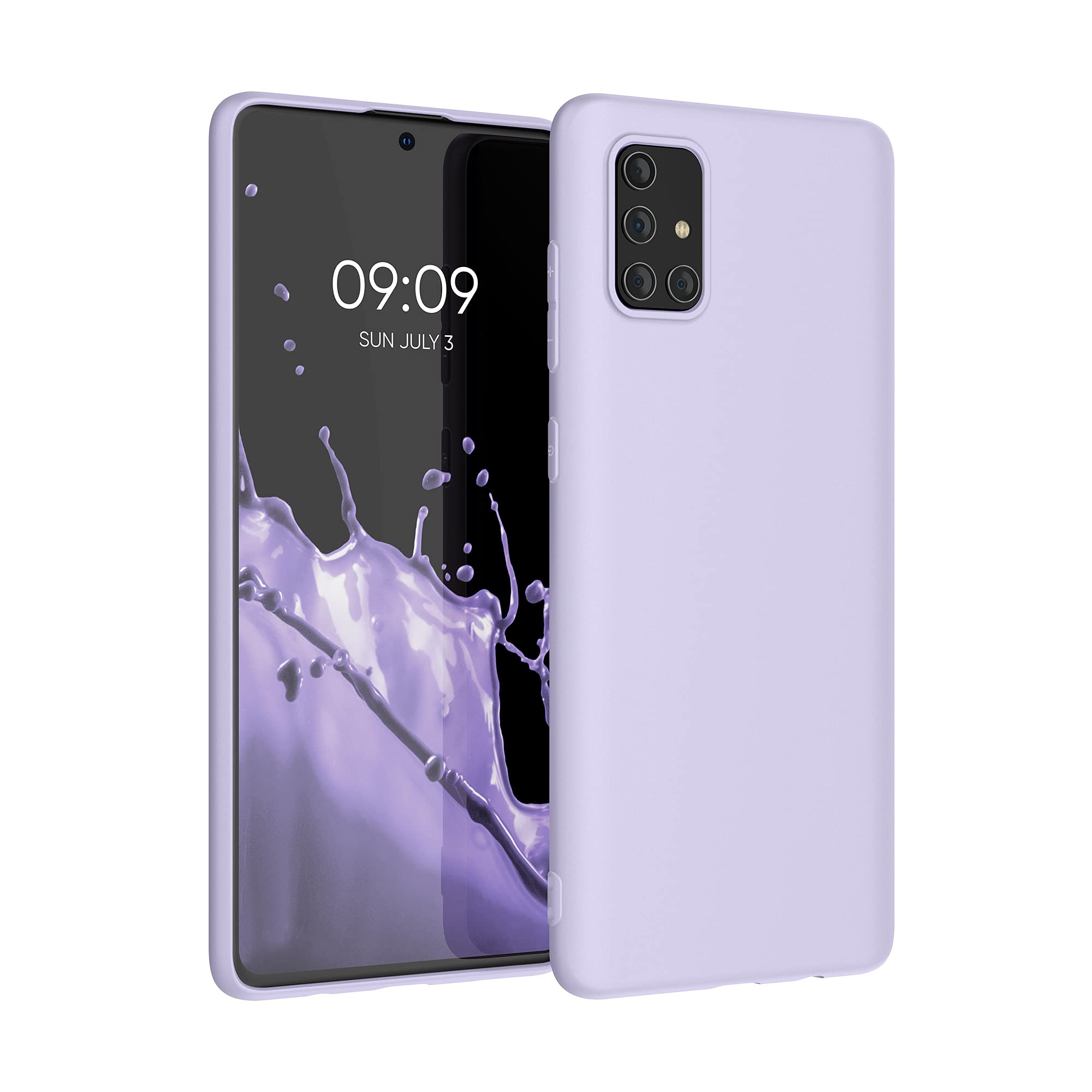 kwmobile Case for Samsung Galaxy A71 Case - Soft Cover - Shockproof TPU Material - Wireless Charging - Lavender