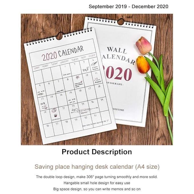 Rich Hom 2019 2020 Calendario De Pared Del Planificador De Hogar