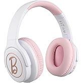 eKids Barbie Wireless Headphones with Microphone, Bluetooth Headphones Include Aux Cord, Earphones for School, Home, or Travel