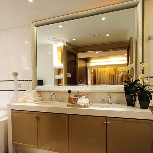 Amazon Com L Kcbty Rectangular Bathroom Mirrors Wall Mounted Vanity Mirrors For Living Room Decorative Entryway Mirrors 6 Sizes Kitchen Dining