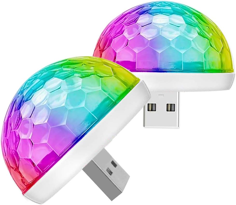 USB Mini Disco Light,LED Car Party Lights Disco Ball