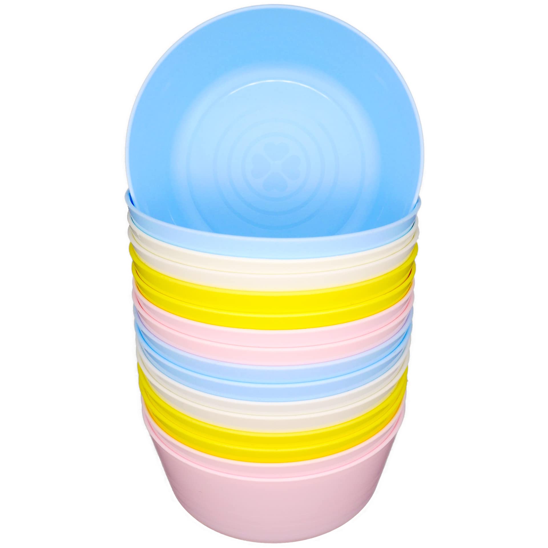 Bloomsworld 16 Toddler Plastic Bowls Set, Reusable, BPA Free, Kids Picnic and Party Tableware for Boys and Girls