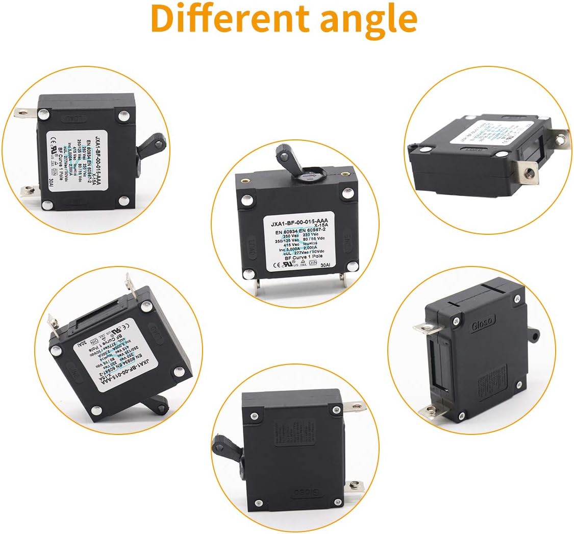 T Tocas 40A Toggle Single Pole Circuit Breakers Hydraulic Magnetic Circuit Protector AC or DC 80 V: Automotive