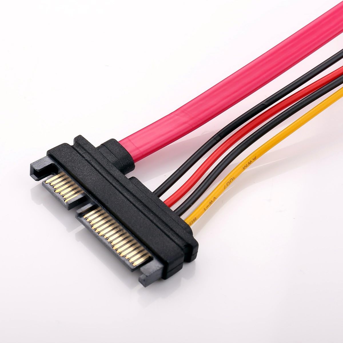 [2Pack]iGreely 22-pin (7+15) Sata Male to Female Data and Power Combo ...