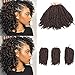 BeautyGrace Pack of 3 Marlybob Crochet Braids Hair Ombre Afro Kinky Curly Braiding Hair Extensions for Girl Women(8