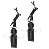 2 Pcs Samba Whistle Plastic Whistle with Nylon Neck