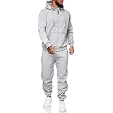 CUBECIRCLE Sweatsuits for Men 2 Piece Men's Jogging Tracksuit Set Hoodie Casual Athletic Long Sleeve Zipper Suit Set
