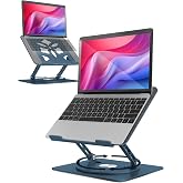 Aoviho 360&deg; Rotating Laptop Stand for Desk | Adjustable, Foldable, Portable Aluminum Ergonomic Riser | Compatible with MacBook, Dell, HP &amp; All Laptops 10-16 inch