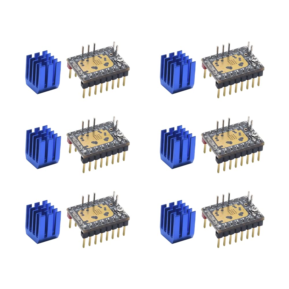 KINGPRINT TMC2209 V1.3 Stepper Motor Driver 2.8A Peak Driver 3D Printer Parts for SKR V1.3 SKR PRO V1.1 (TMC2209 V1.2 6pcs)