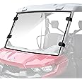 Scratch-Resistant Defender Windshield - StarknightMT UV-Resistant Defender Full Front Windshield Compatible with Can Am Defender MAX HD5 HD8 HD10 2016-2024 Defender Accessories