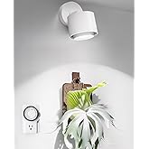 Barrina TR40a Track Grow Light for Indoor Plants, 40W Wall-Mounted Grow Bulbs with Adjustable Beam Angle (15°-60°), 5000K Full Spectrum Plant Spotlight with Timer & 16.4' Power Cord, 1-Pack