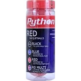 Python Red Racquetballs, 3 Ball Can | Lightning-fast red racquetballs with consistent high bounce for all skill levels of indoor or outdoor play.