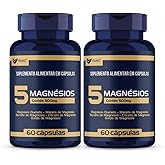 Kit 2x 5 Magnesio Quelato Malato Taurato 60 Cápsulas Muwiz