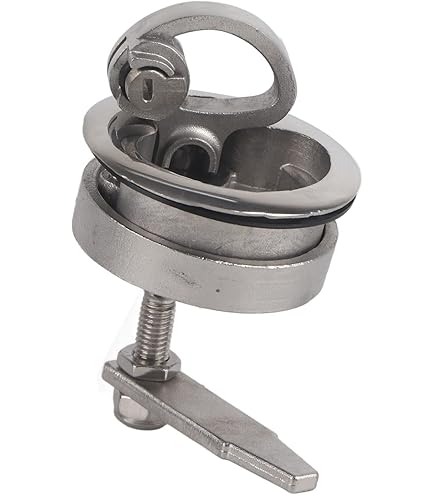 1.5 Inch Stainless Steel Flush Pull Hatch Latch For Boats - Marine Grade, Mirror Polished, Silver Finish
