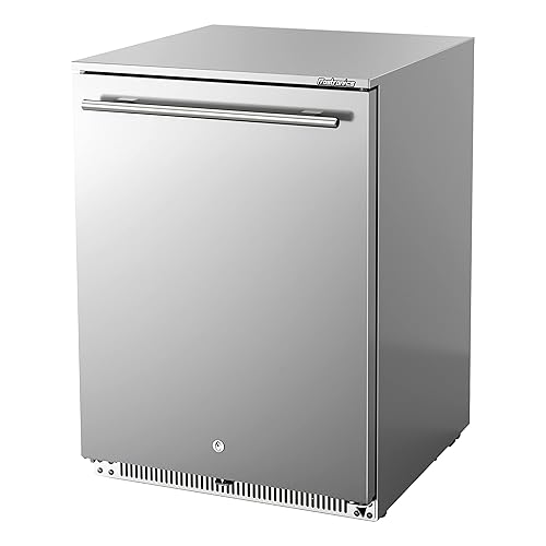 24 Inch 168 Cans Outdoor Beverage Refrigerator, Built-in  Beverage Cooler with Easy-Swap Reversible Door, 26°F Outdoor Beverage  Fridge,