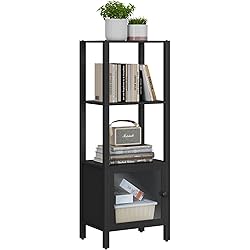 TUTOTAK 4 Tier Bookcase and Bookshelf, Narrow Book